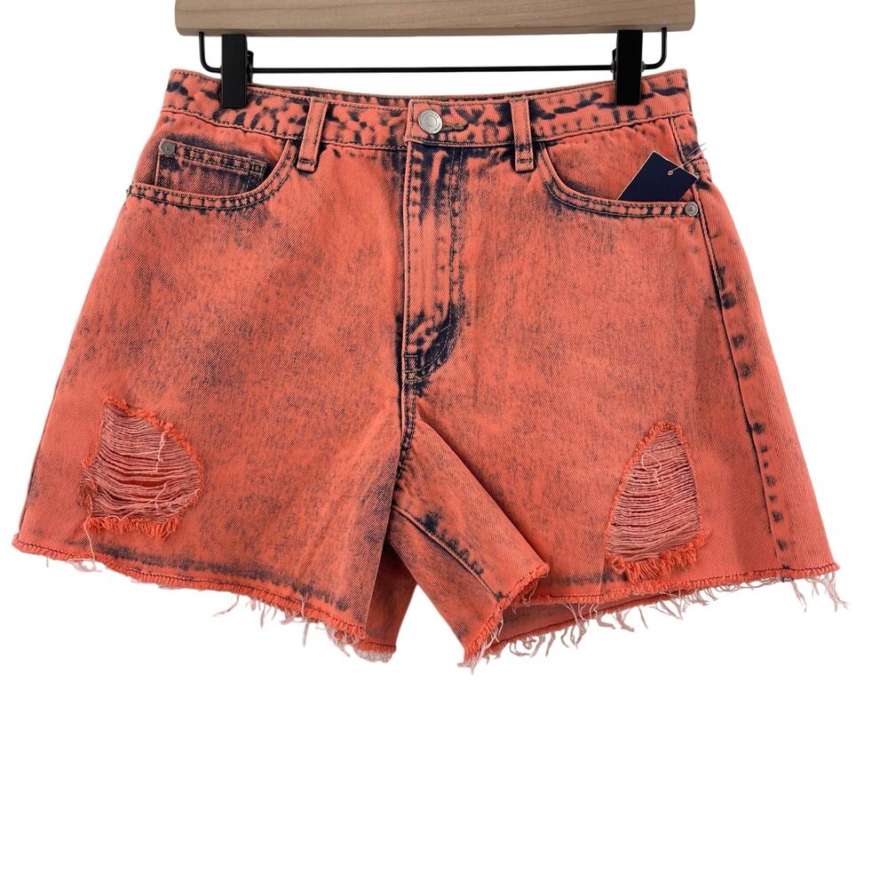 HABITUAL KID Jean Shorts Size 16 Girls Denim Coral Retro High Rise Ritual NWT